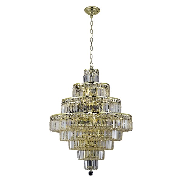 Elegant Lighting Royal Cut Clear Crystal Maxim 18-Light V2038D26G/RC